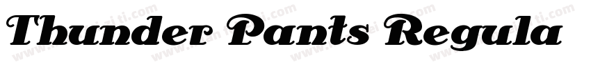 Thunder Pants Regula字体转换